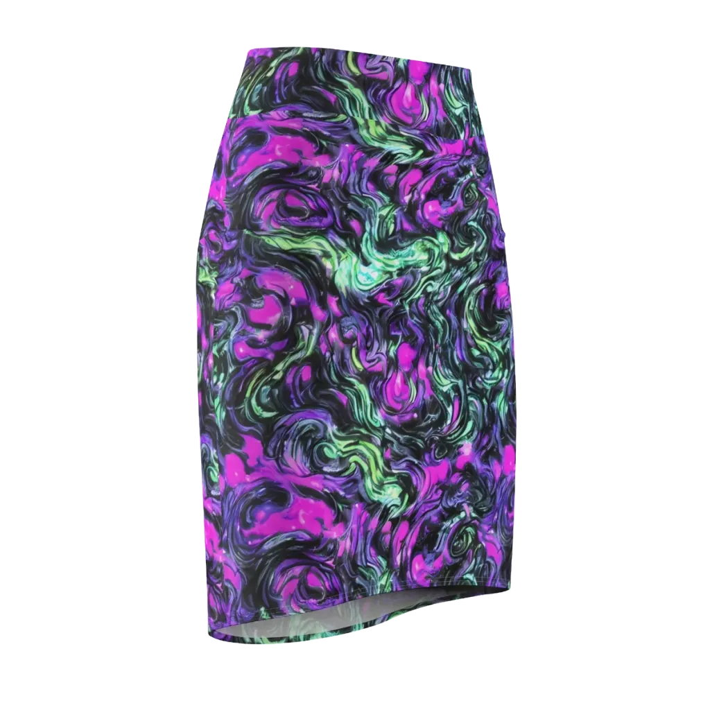 Plasma Ribbons on Pencil Skirt — Front Side
