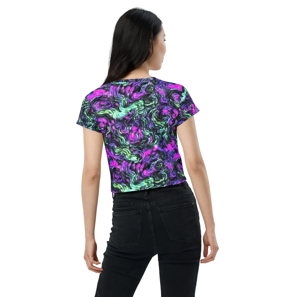 Plasma Ribbons on Crop Tee — Back
