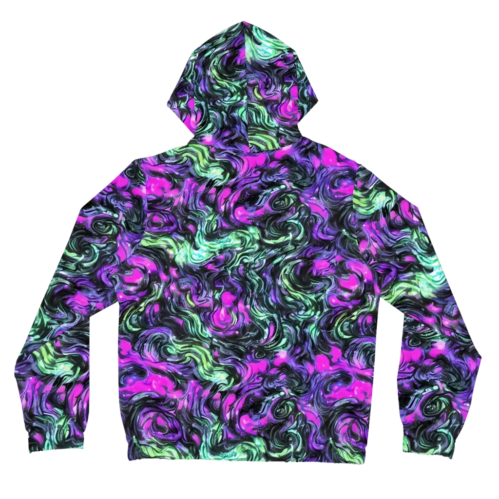 Plasma Ribbons on Women's Full-Zip Hoodie — Back