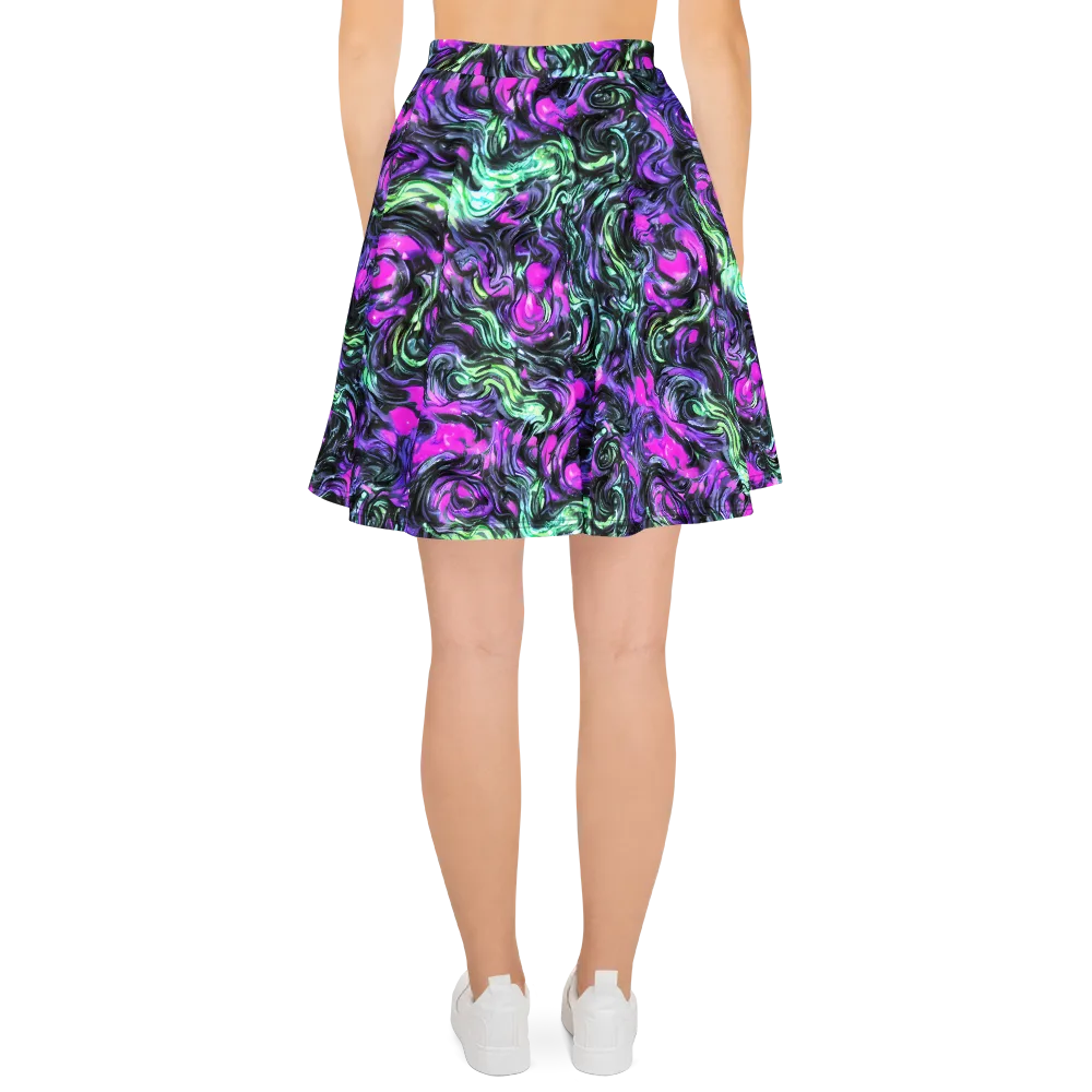 Plasma Ribbons on Skater Skirt — Back