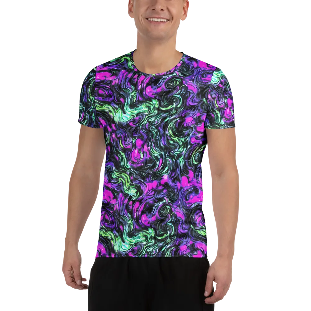 Plasma Ribbons on Men's Athletic T-Shirt — Front