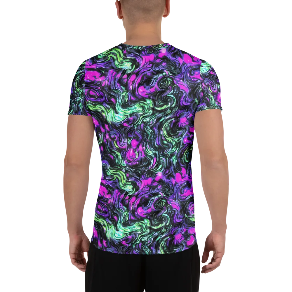 Plasma Ribbons on Men's Athletic T-Shirt — Back