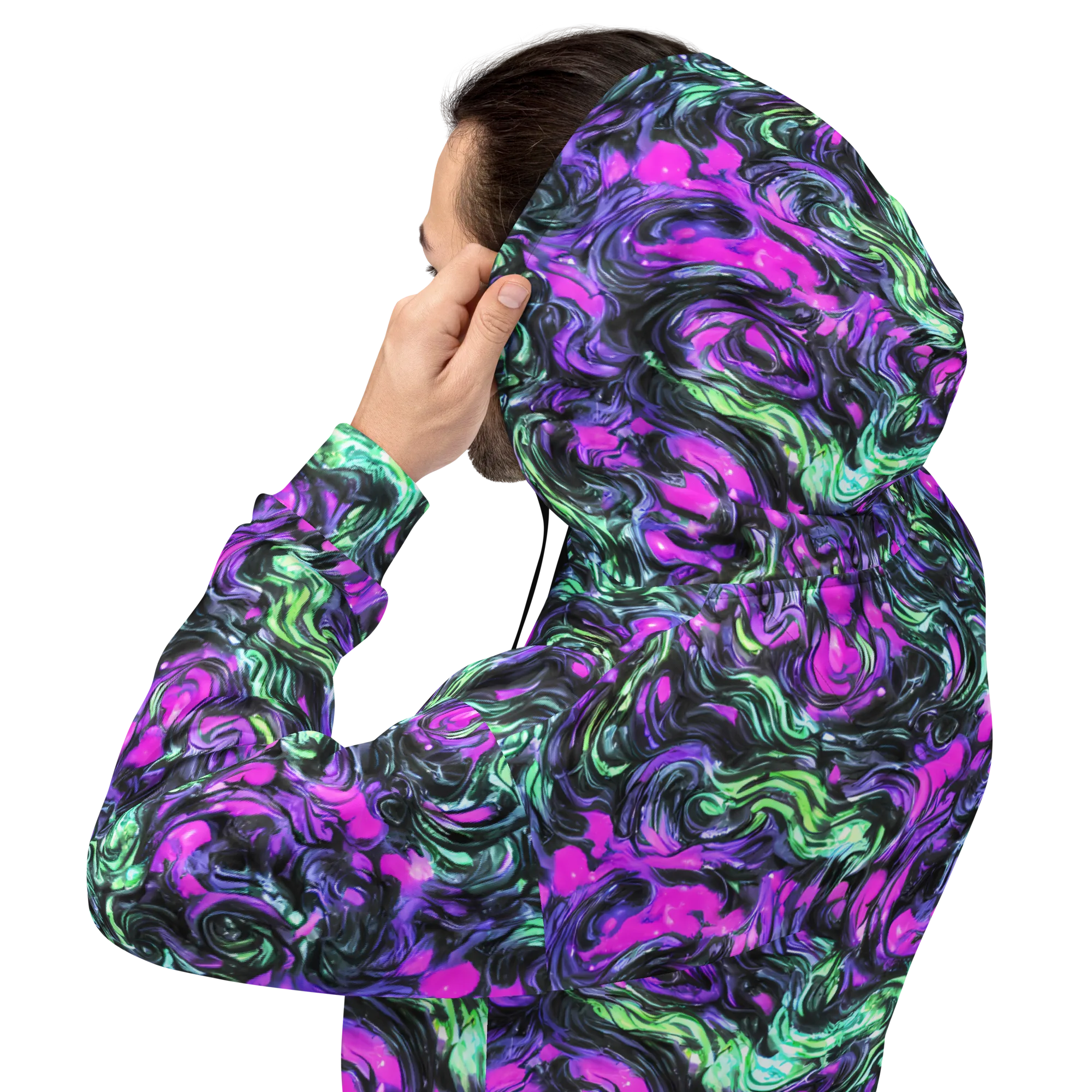 Plasma Ribbons on Hoodie — Back