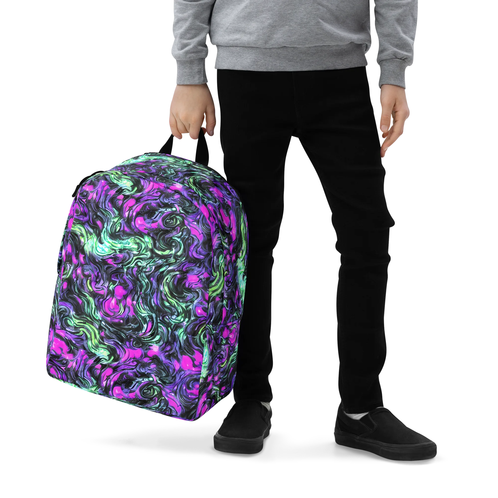 Plasma Ribbons on Minimalist Backpack — Zoomed-in