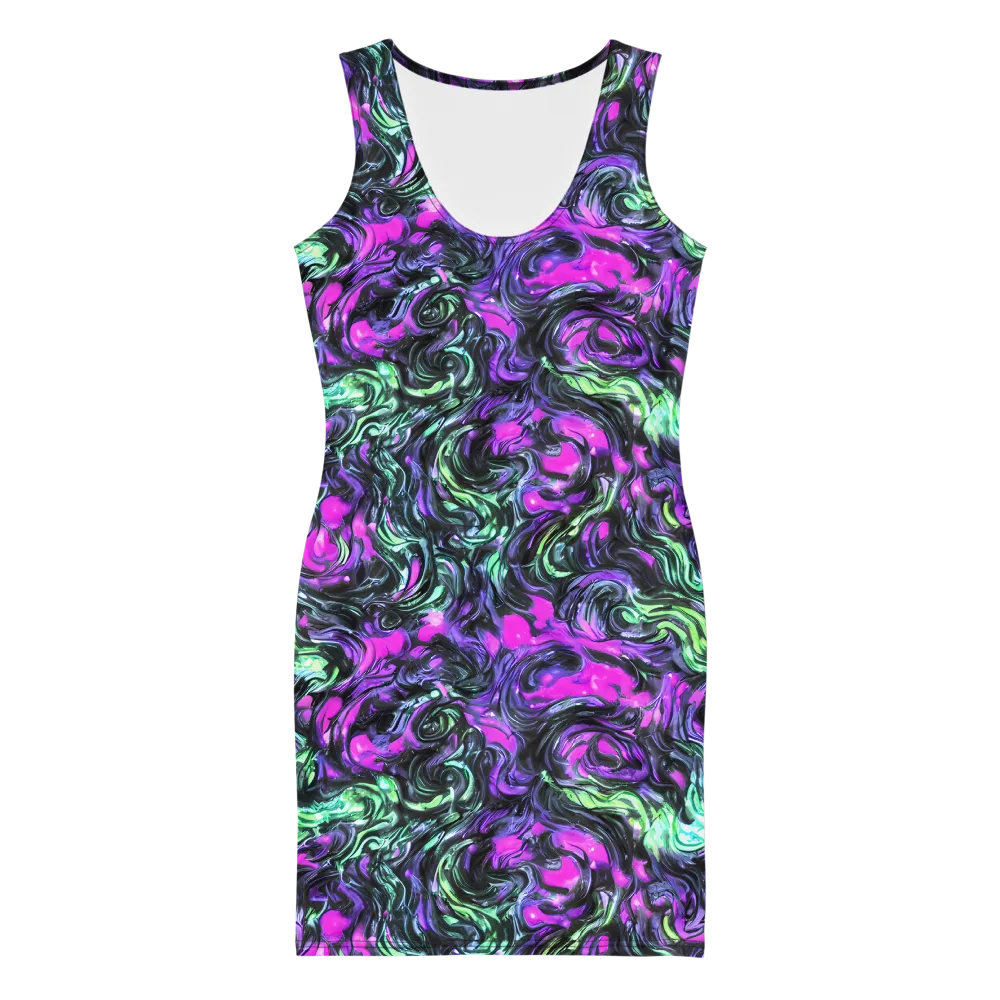 Plasma Ribbons on Bodycon Dress — Front