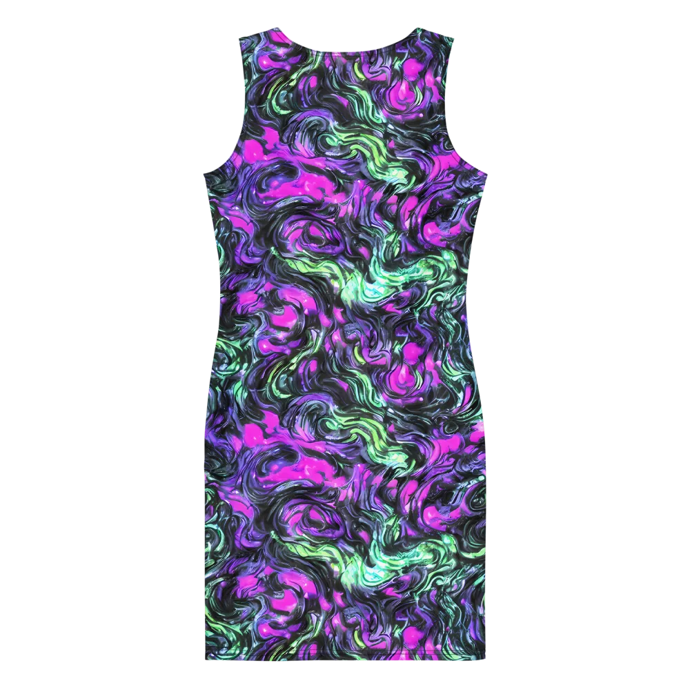 Plasma Ribbons on Bodycon Dress — Back