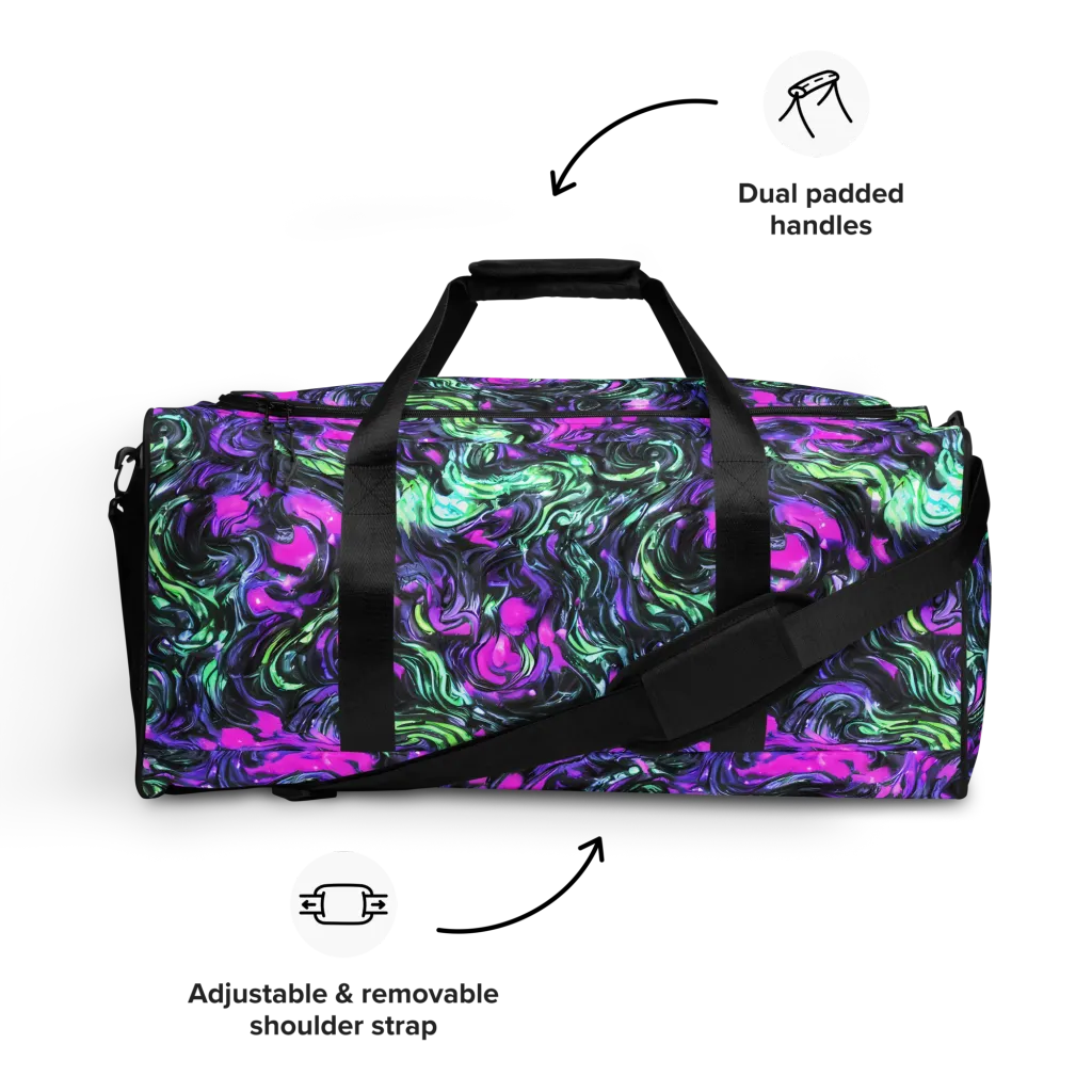 Plasma Ribbons on Duffle Bag — Front
