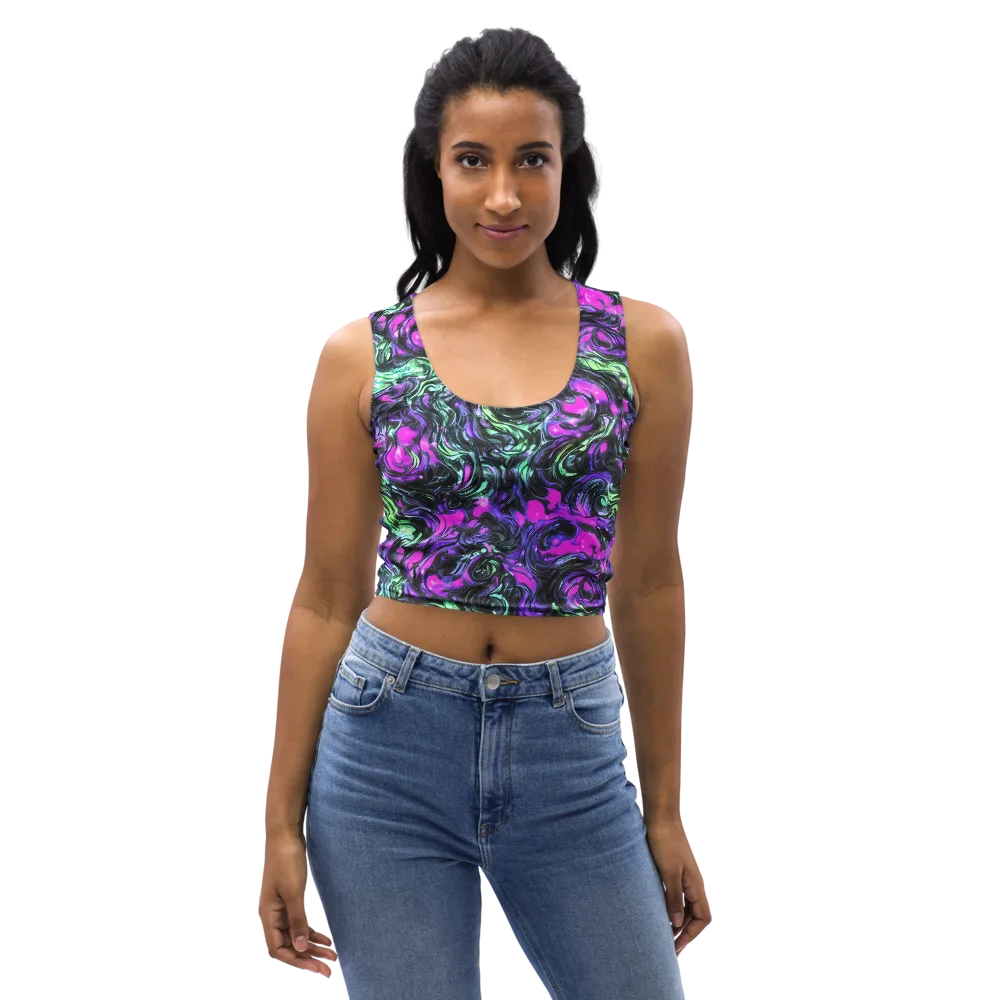 Plasma Ribbons on Crop Top — Front