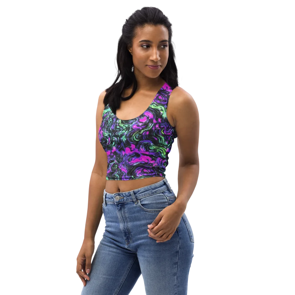 Plasma Ribbons on Crop Top — Left Front