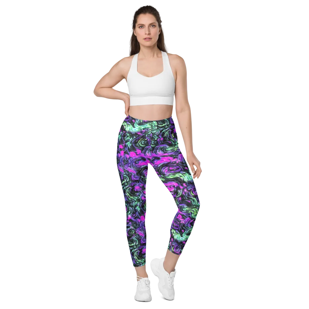 Plasma Ribbons on Leggings with Pockets — Front