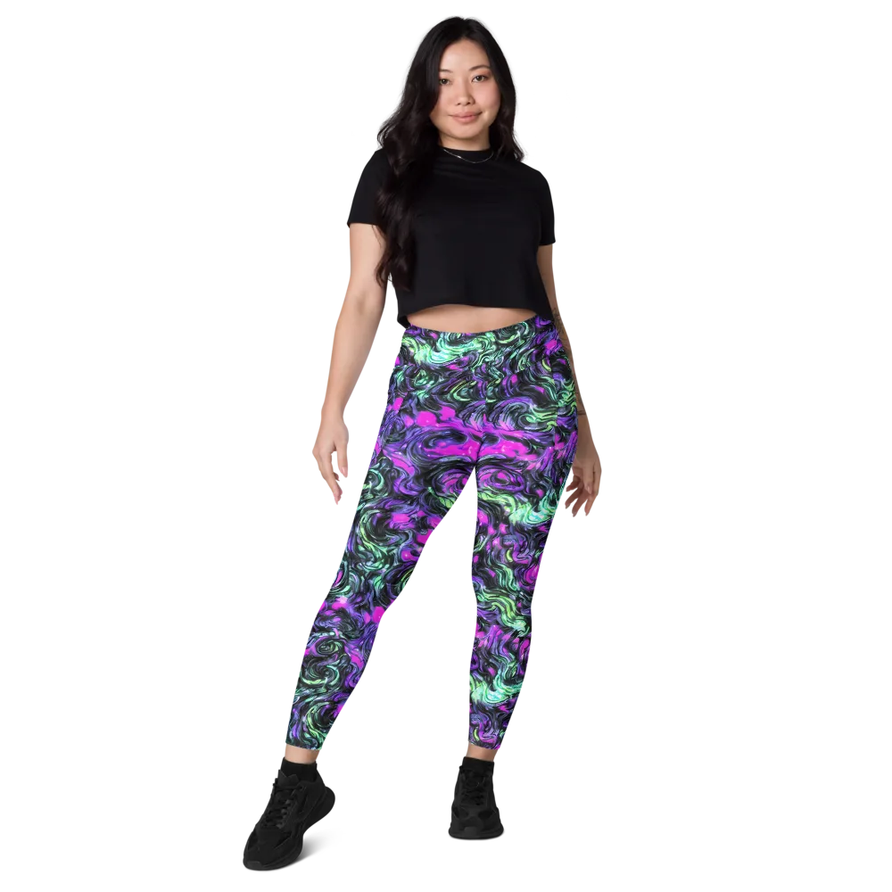 Plasma Ribbons on Leggings with Pockets — Front