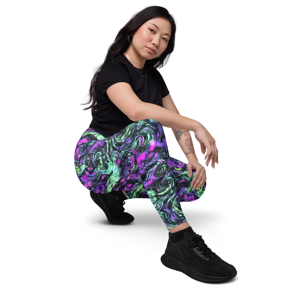 Plasma Ribbons on Leggings with Pockets — Right Front