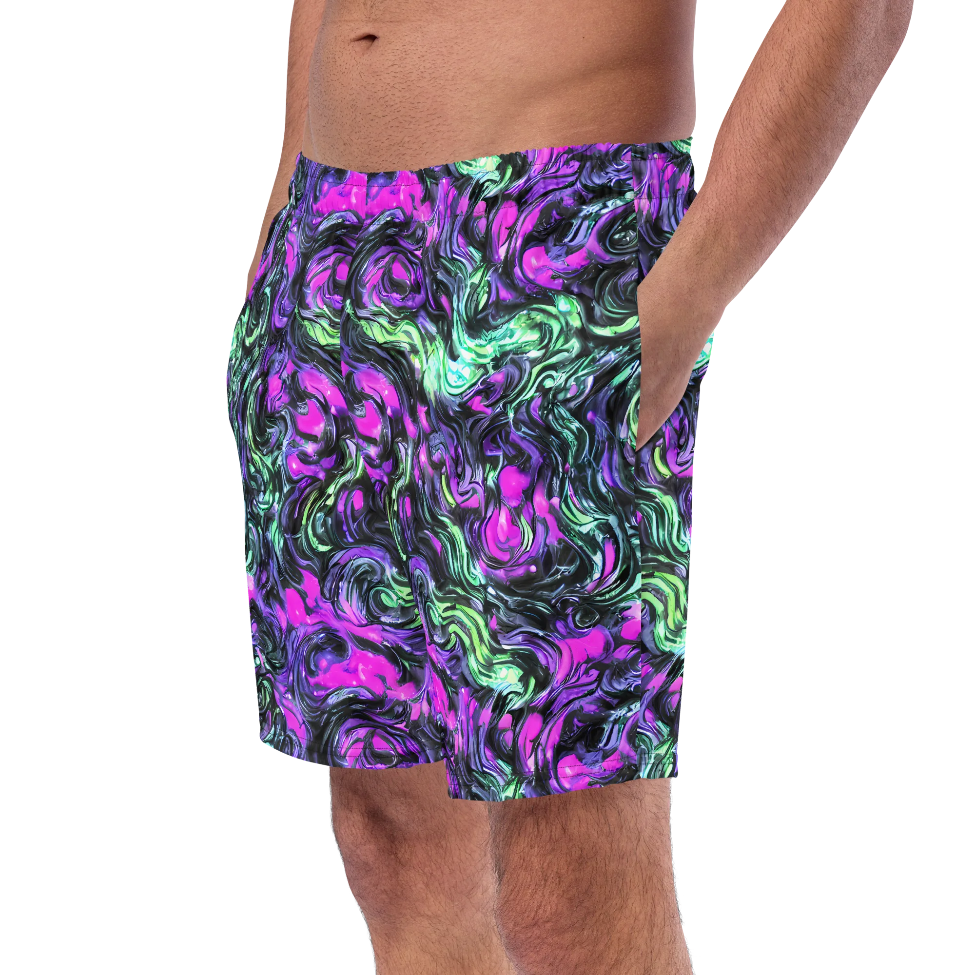 Plasma Ribbons on Swim Trunks — Left Front