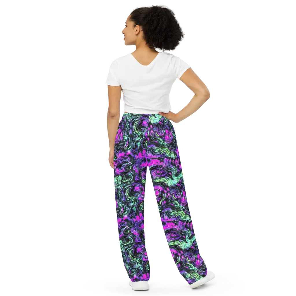 Plasma Ribbons on Wide-Leg Pants — Back