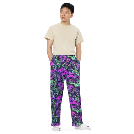 Plasma Ribbons on a Wide-Leg Pants