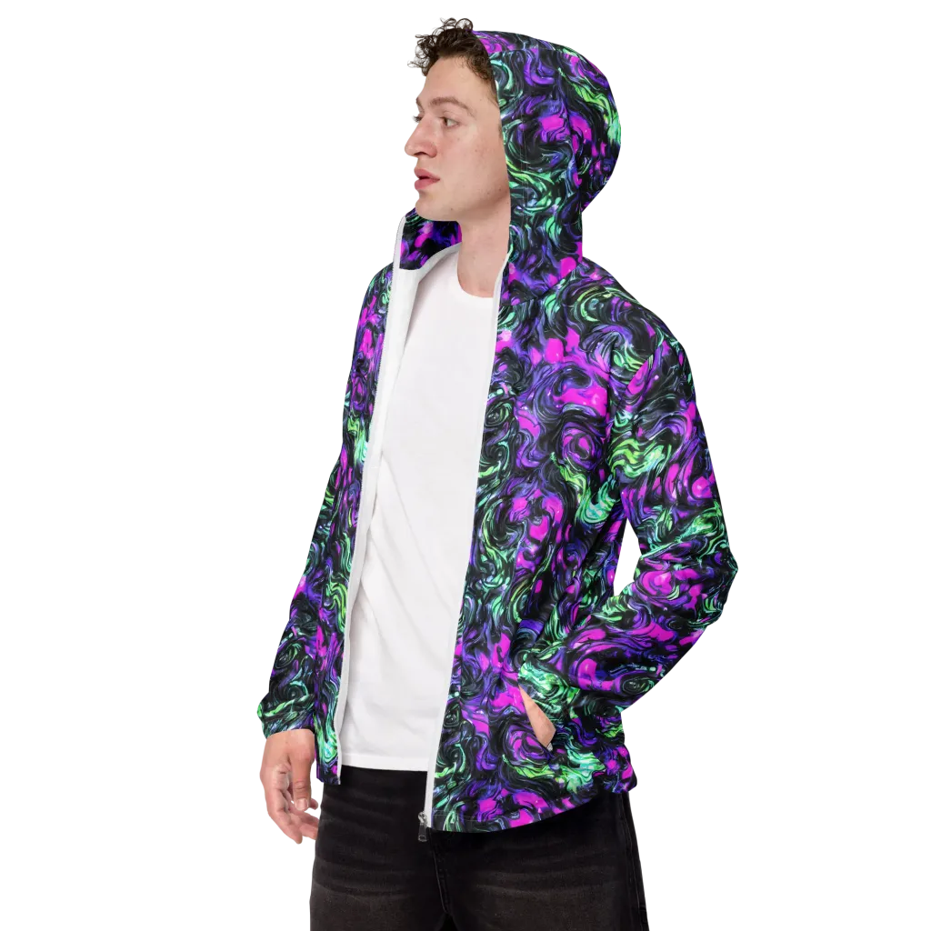 Plasma Ribbons on Men's Windbreaker — Left Front
