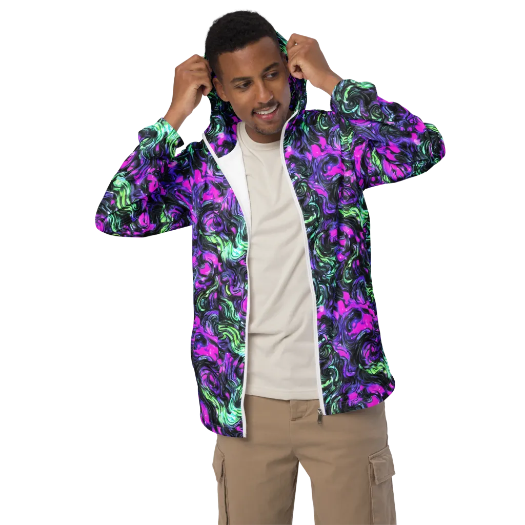 Plasma Ribbons on Men's Windbreaker — Front