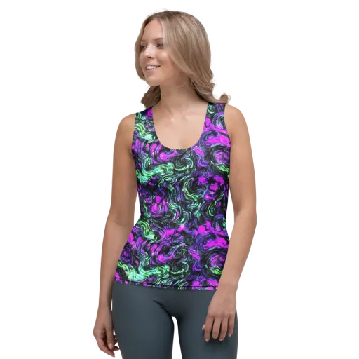 Plasma Ribbons on a Women's Tank Top