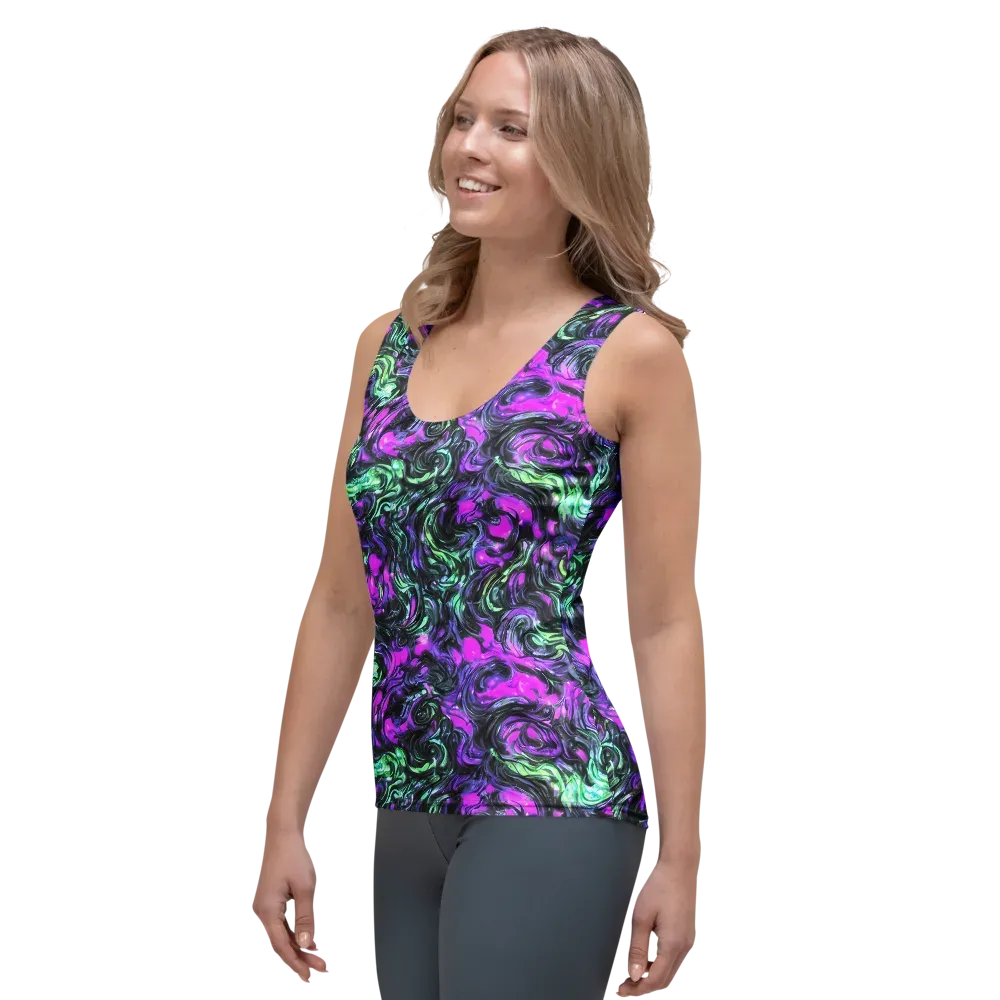 Plasma Ribbons on Women's Tank Top — Left Front