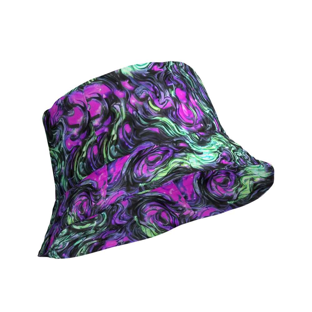 Plasma Ribbons on Reversible Bucket Hat — Product details Outside