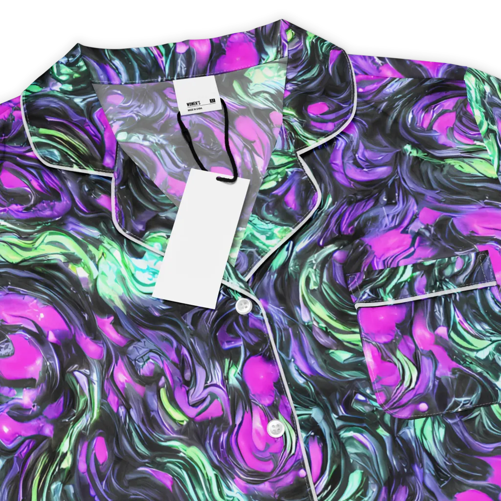 Plasma Ribbons on Women's Short Sleeve Pajama Top — Product details