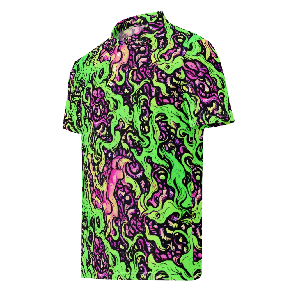 Acid Tangle on Men's Slim Fit Polo Shirt — Left Front