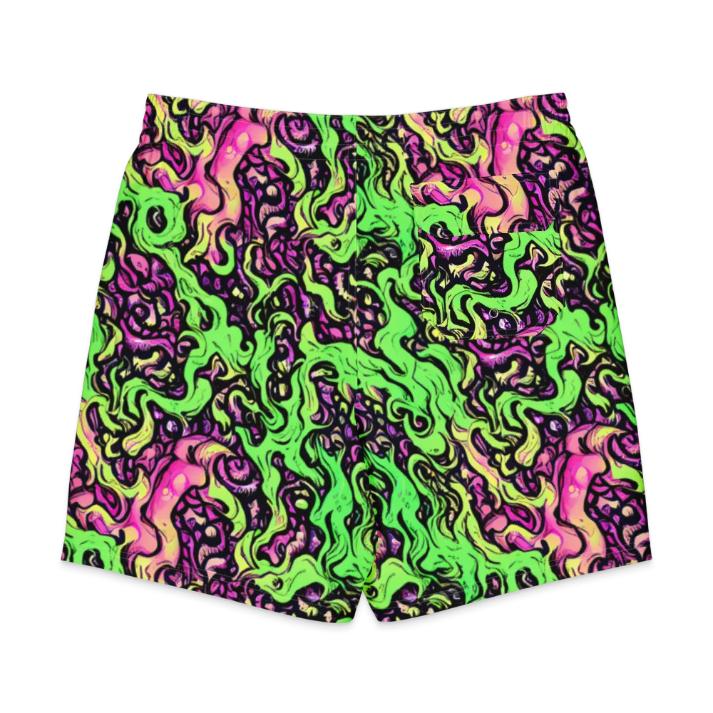 Acid Tangle on Men's Board Shorts — Back