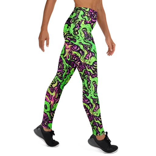 Acid Tangle on a Yoga Leggings