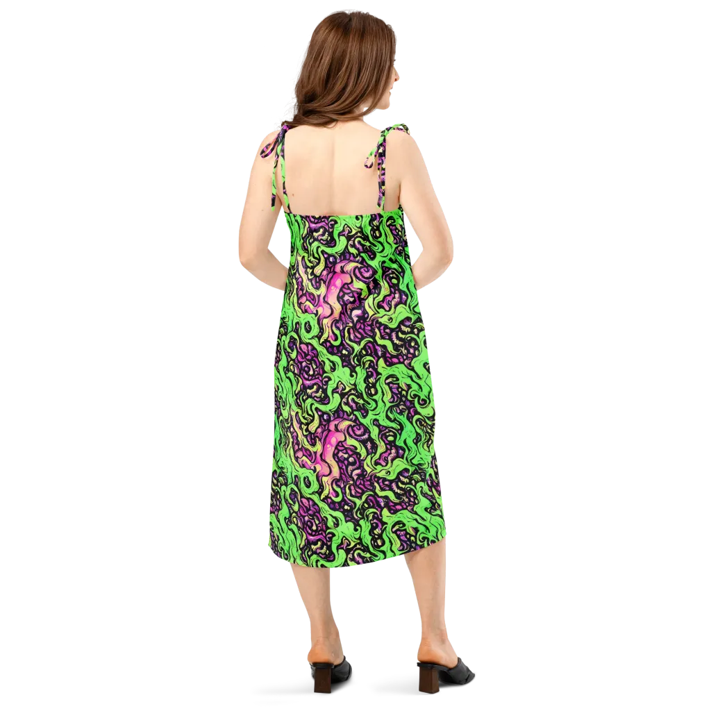 Acid Tangle on Slip Dress — Back