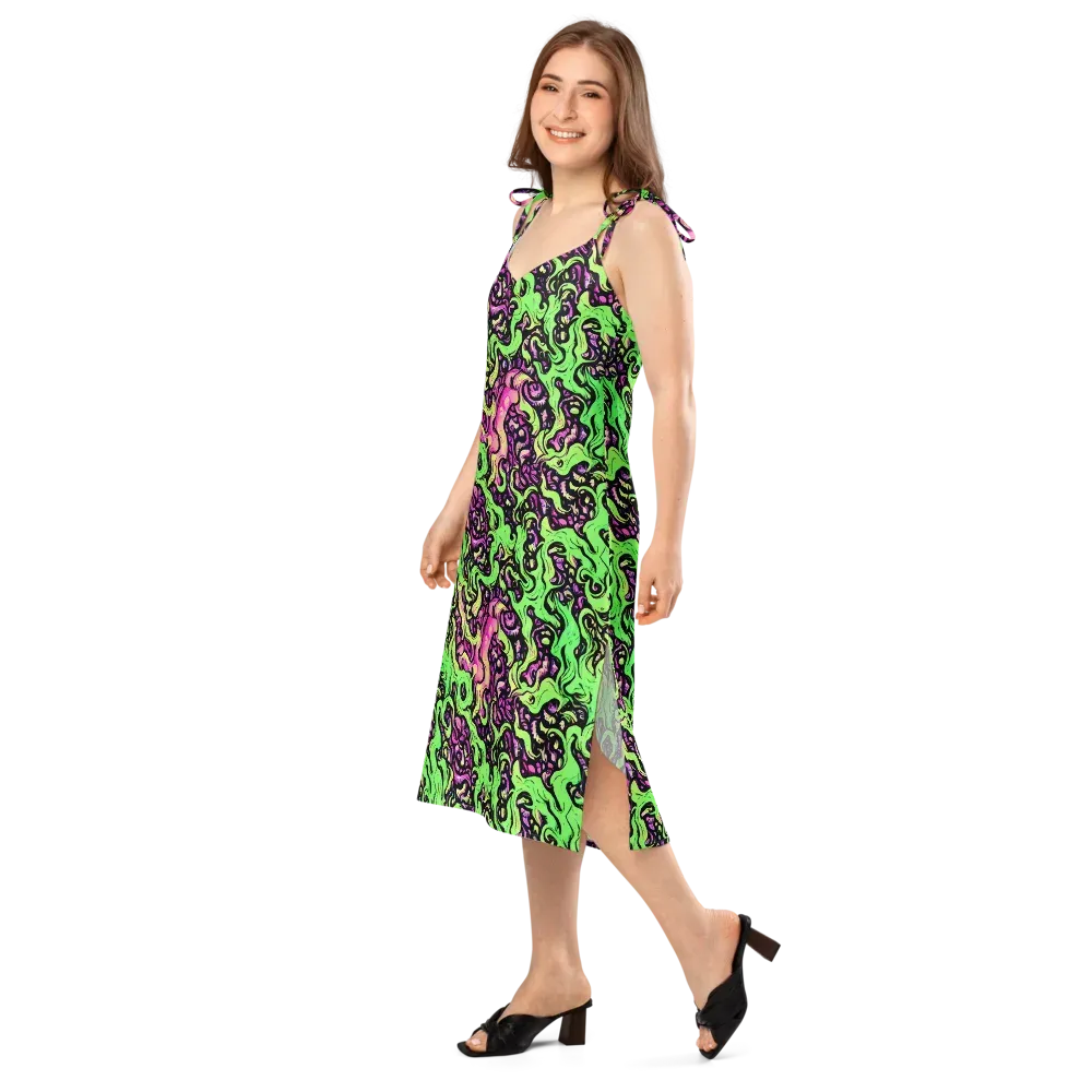 Acid Tangle on Slip Dress — Left Front