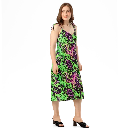 Acid Tangle on a Slip Dress