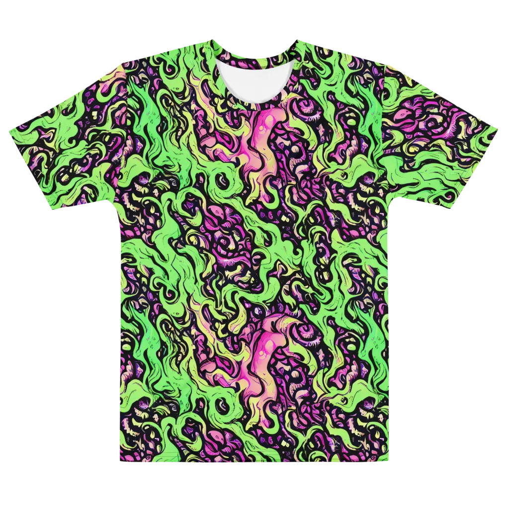 Acid Tangle on Men's Cotton Crew Neck T-Shirt — Front