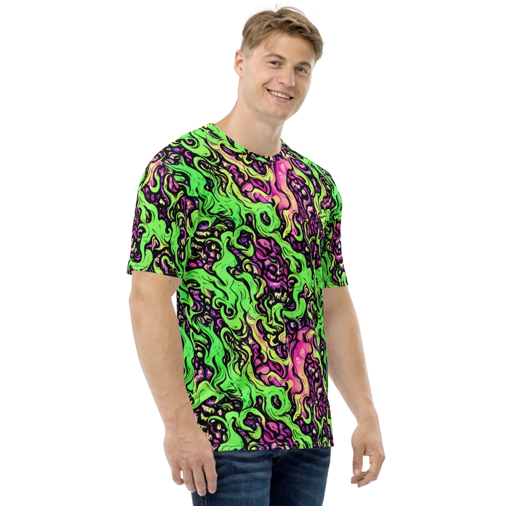 Acid Tangle on Men's Crew Neck T-Shirt — Right