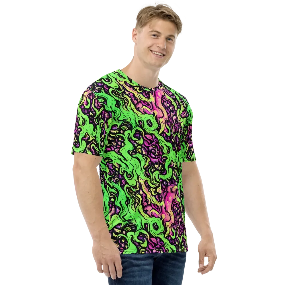 Acid Tangle on Men's Crew Neck T-Shirt — Right