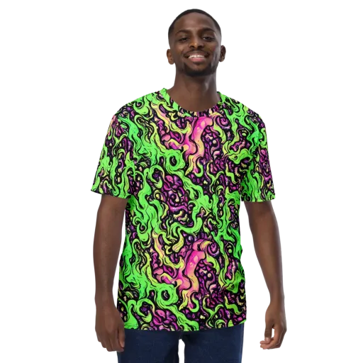 Acid Tangle on a Men's Crew Neck T-Shirt