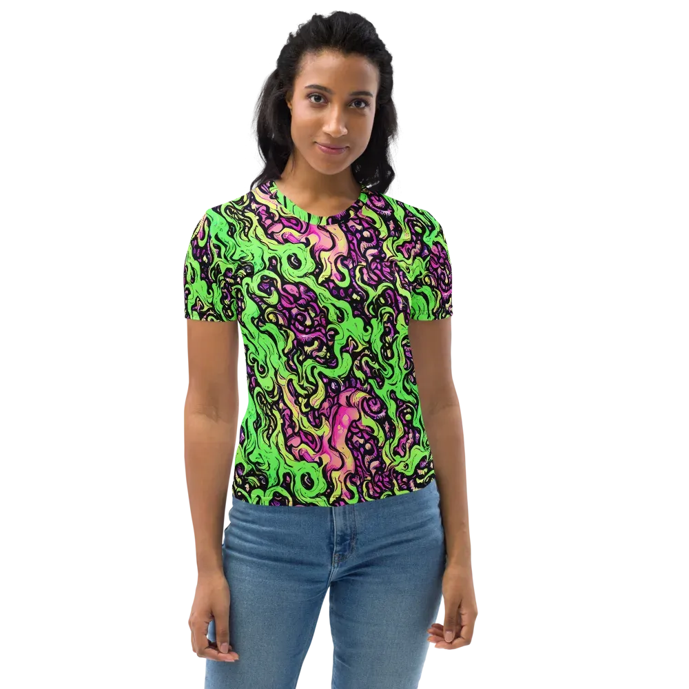 Acid Tangle on Women's Crew Neck T-Shirt — Front