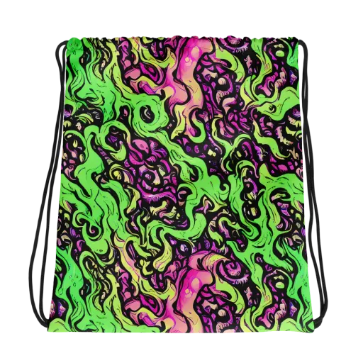 Acid Tangle on a Drawstring Bag