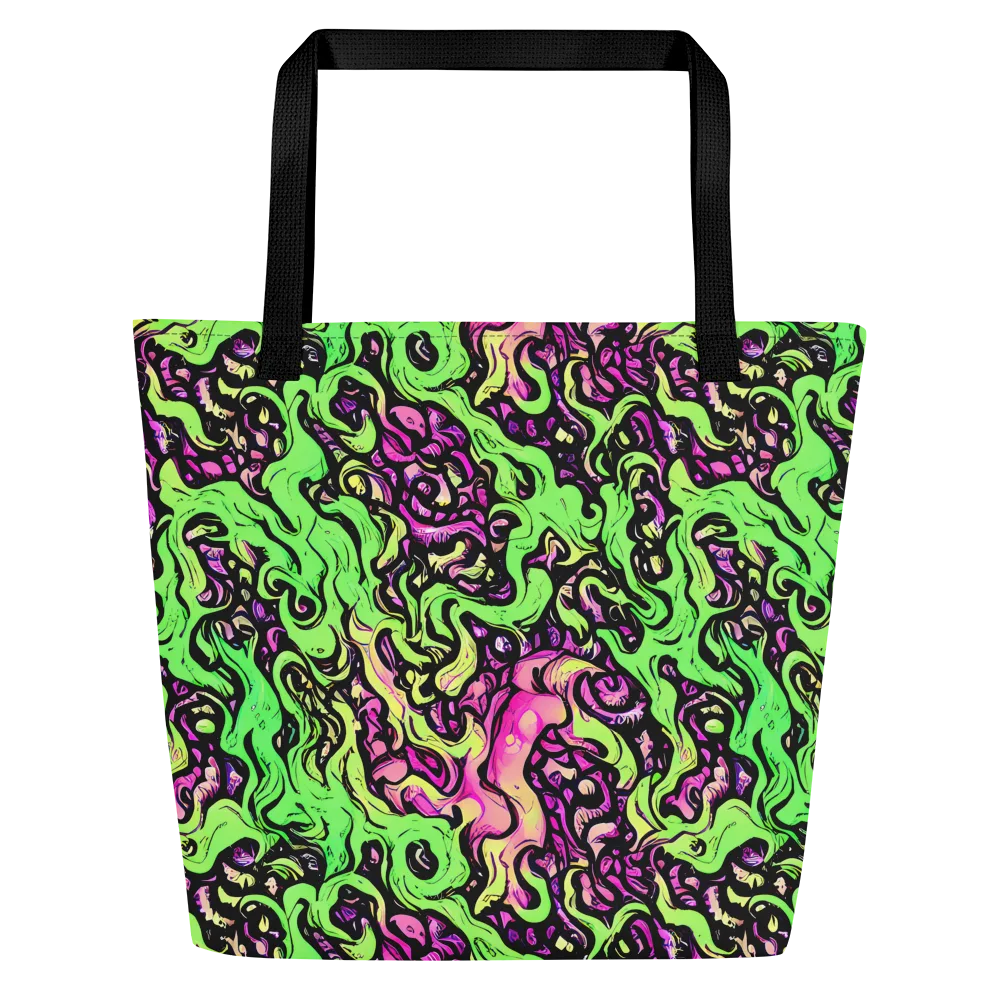 Acid Tangle on Large Tote Bag W/ Pocket — Front