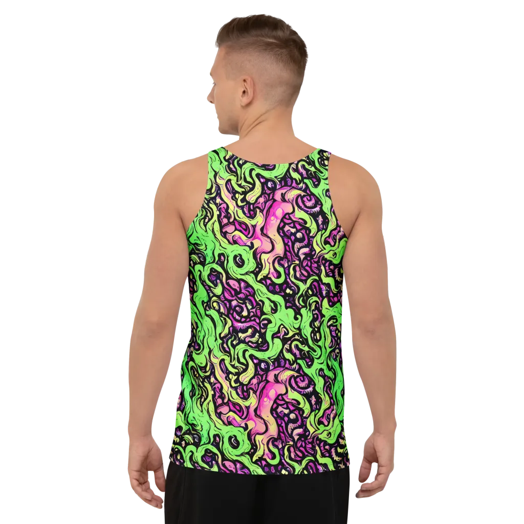 Acid Tangle on Men's Tank Top — Back