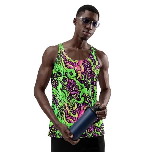 Acid Tangle on a Men's Tank Top