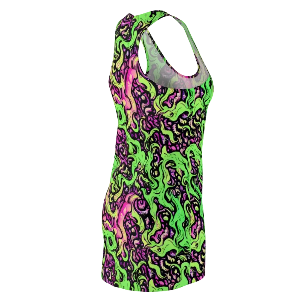 Acid Tangle on Racerback Dress — Back Side