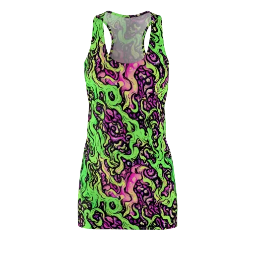 Acid Tangle on a Racerback Dress