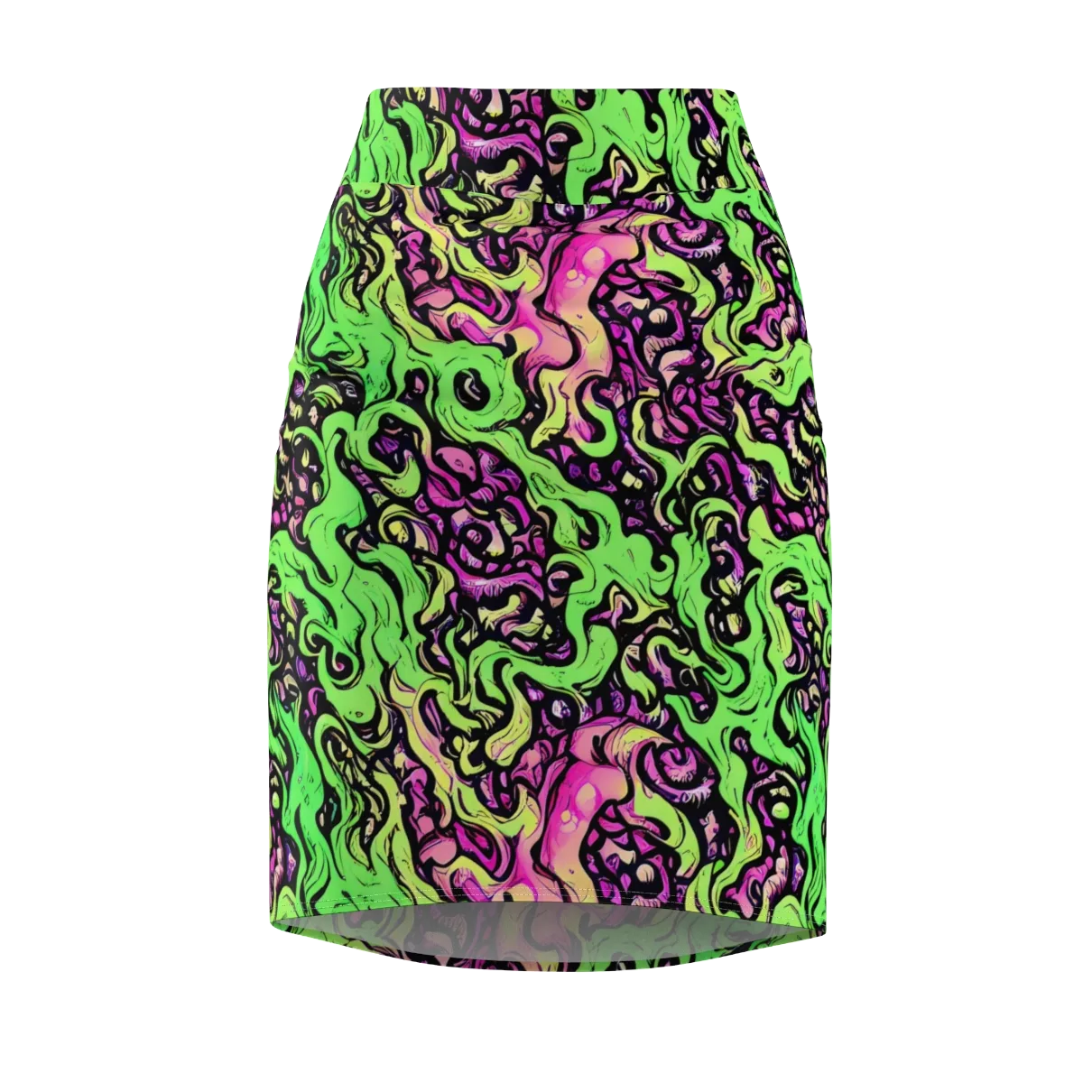 Acid Tangle on Pencil Skirt — Front