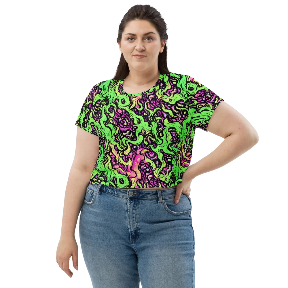 Acid Tangle on Crop Tee — Front