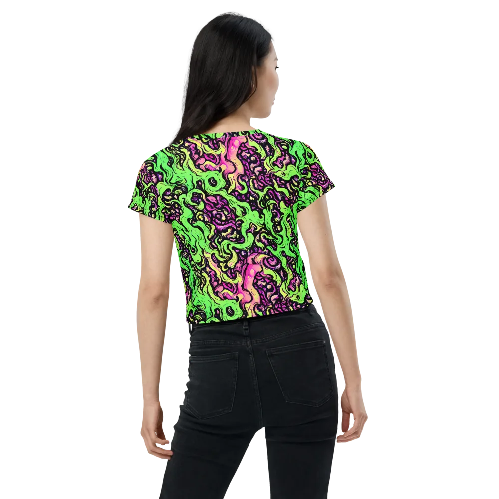 Acid Tangle on Crop Tee — Back