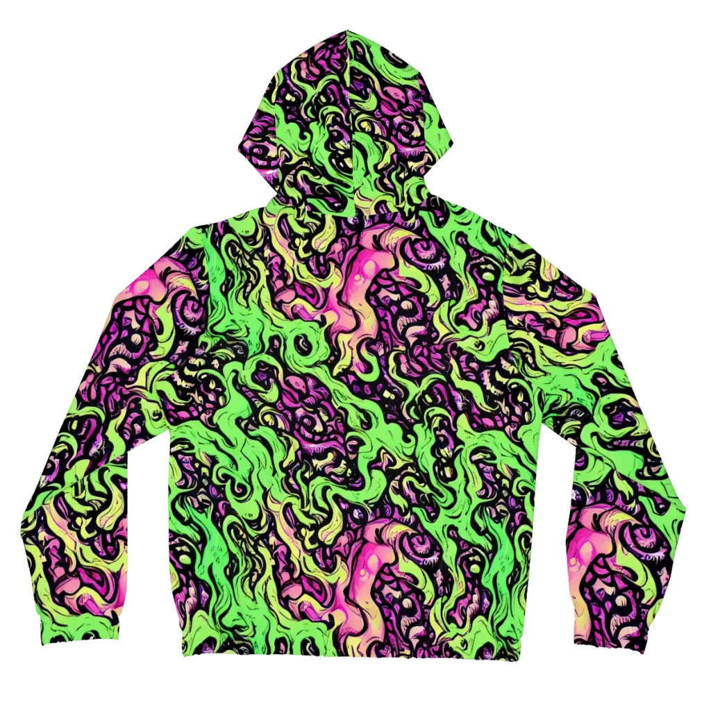 Acid Tangle on Women's Full-Zip Hoodie — Back