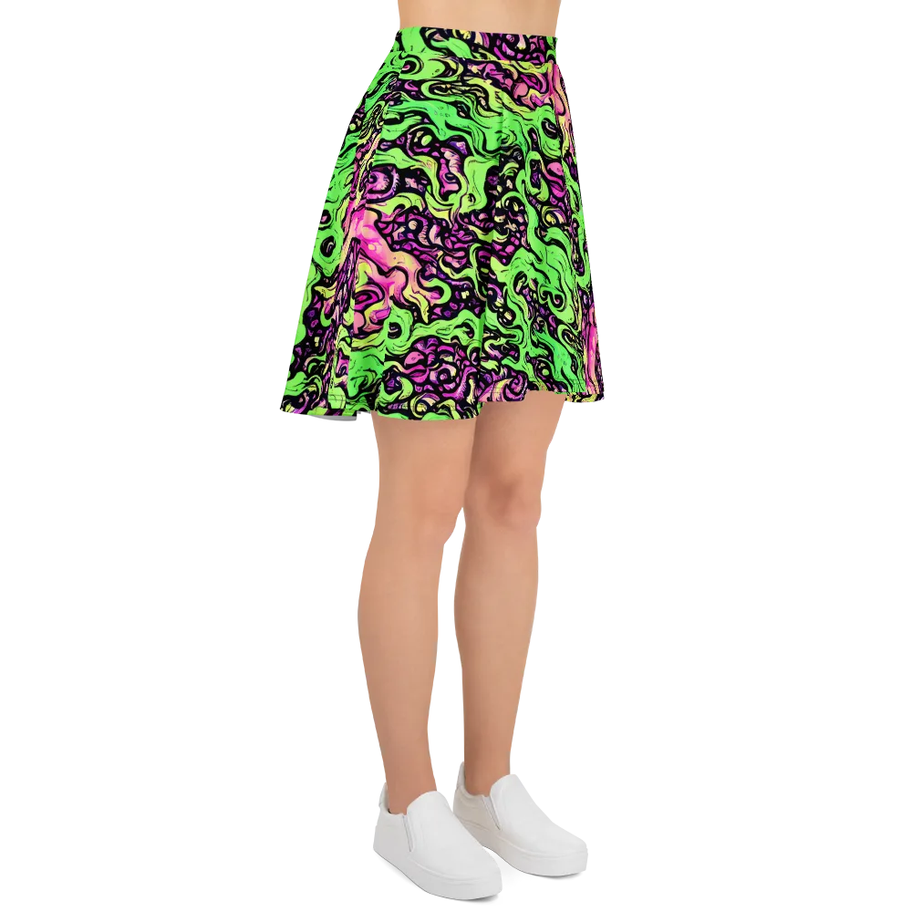 Acid Tangle on Skater Skirt — Right
