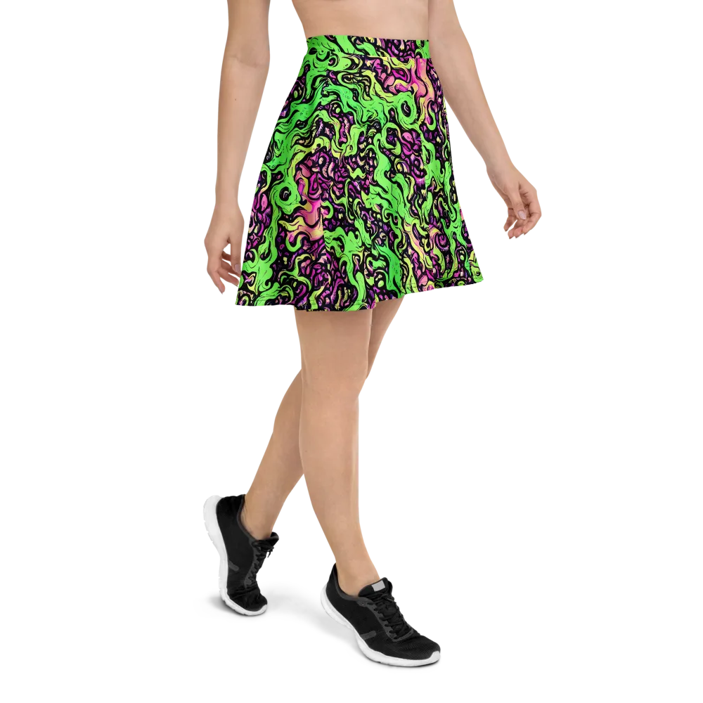 Acid Tangle on Skater Skirt — Right