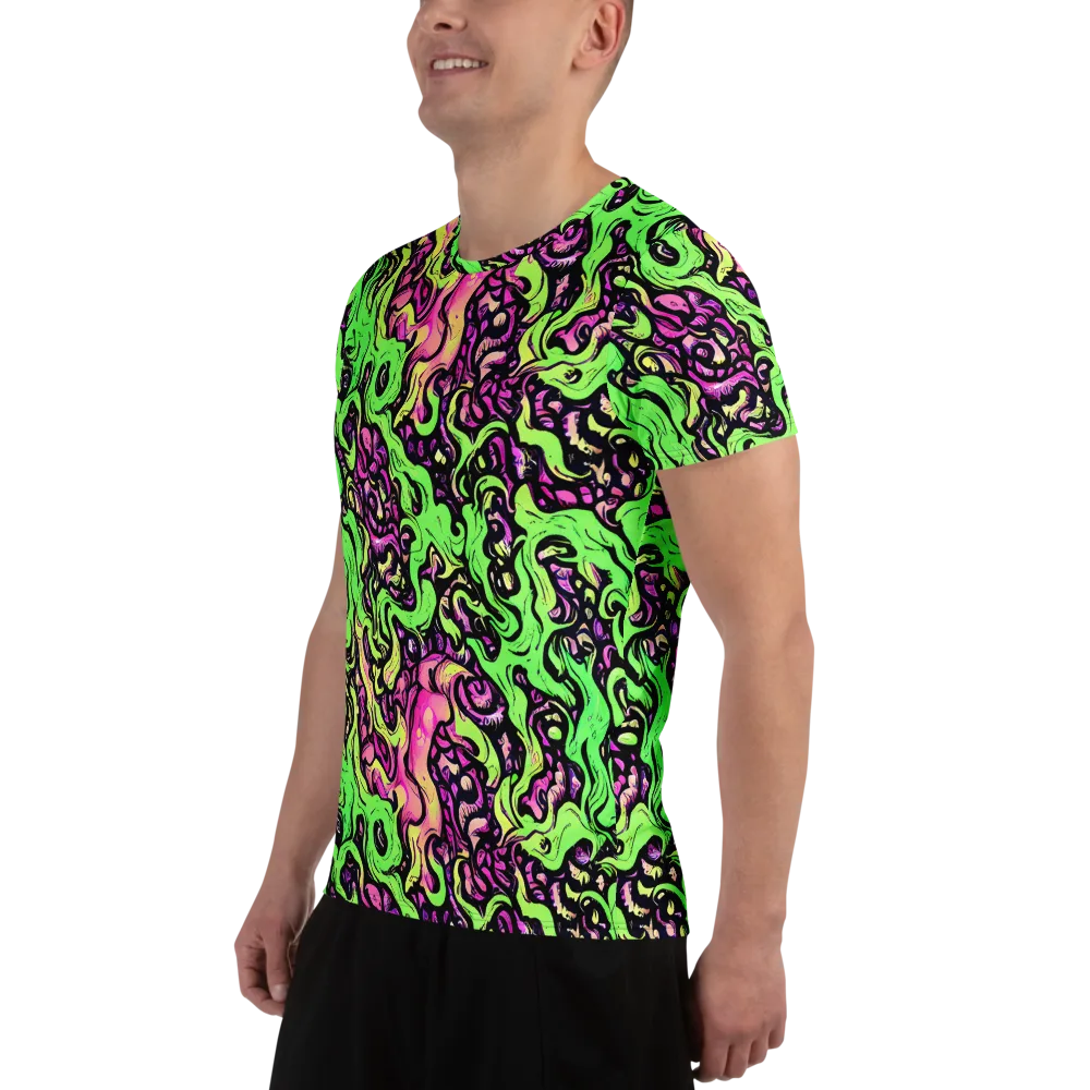 Acid Tangle on Men's Athletic T-Shirt — Left