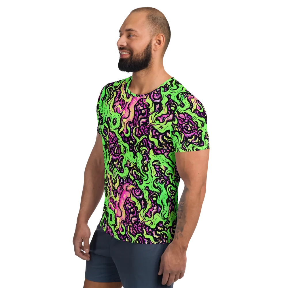 Acid Tangle on Men's Athletic T-Shirt — Left